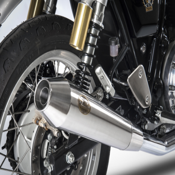 ZARD Zard Mirror Polished Stainless Slip-Ons Road Legal GT/Interceptor 650